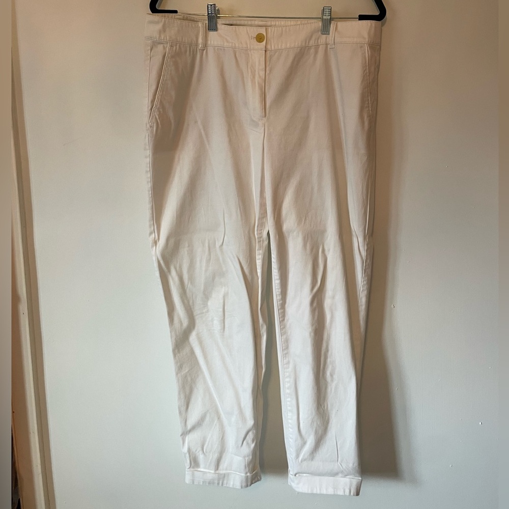 Talbots Weekender Pants - White - Size 12 - Chinos - Classic Timeless